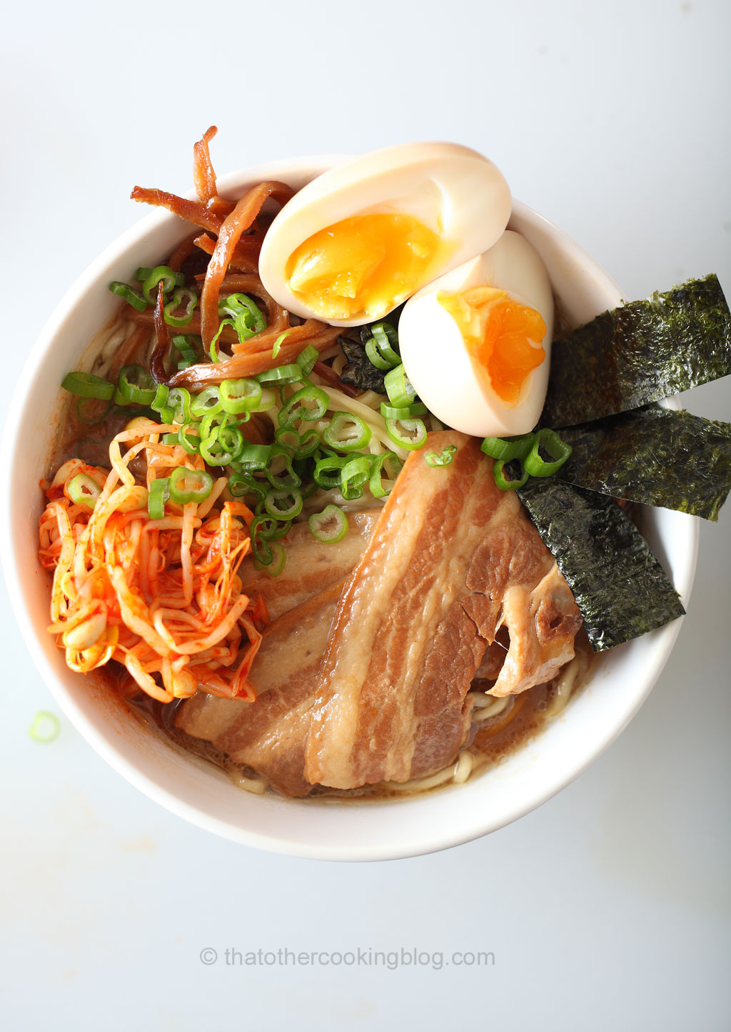 Pork Miso Ramen Noodle Soup Pork Belly thatOtherCookingBlog