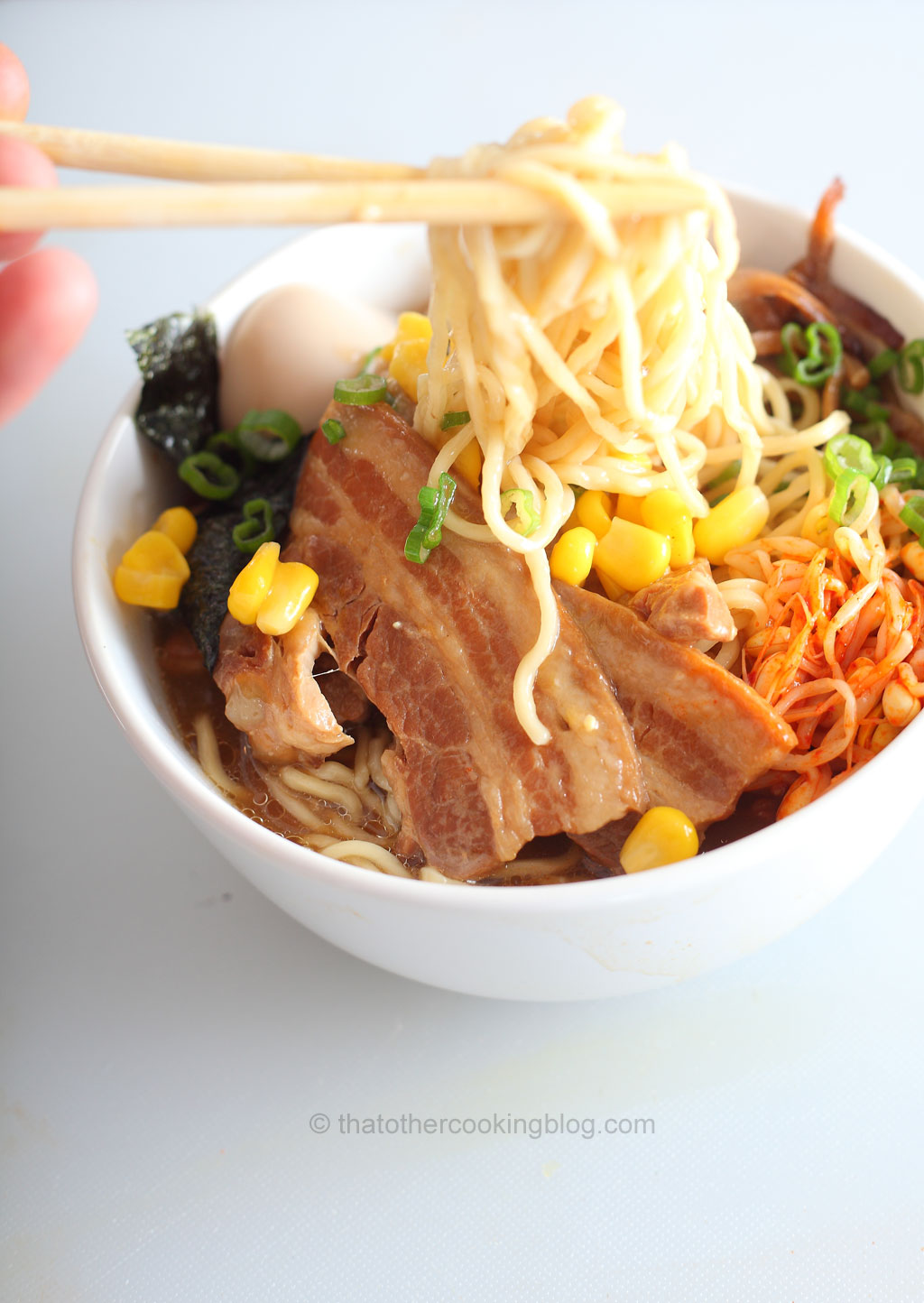 Pork Miso Ramen Noodle Soup : Pork Belly - thatOtherCookingBlog