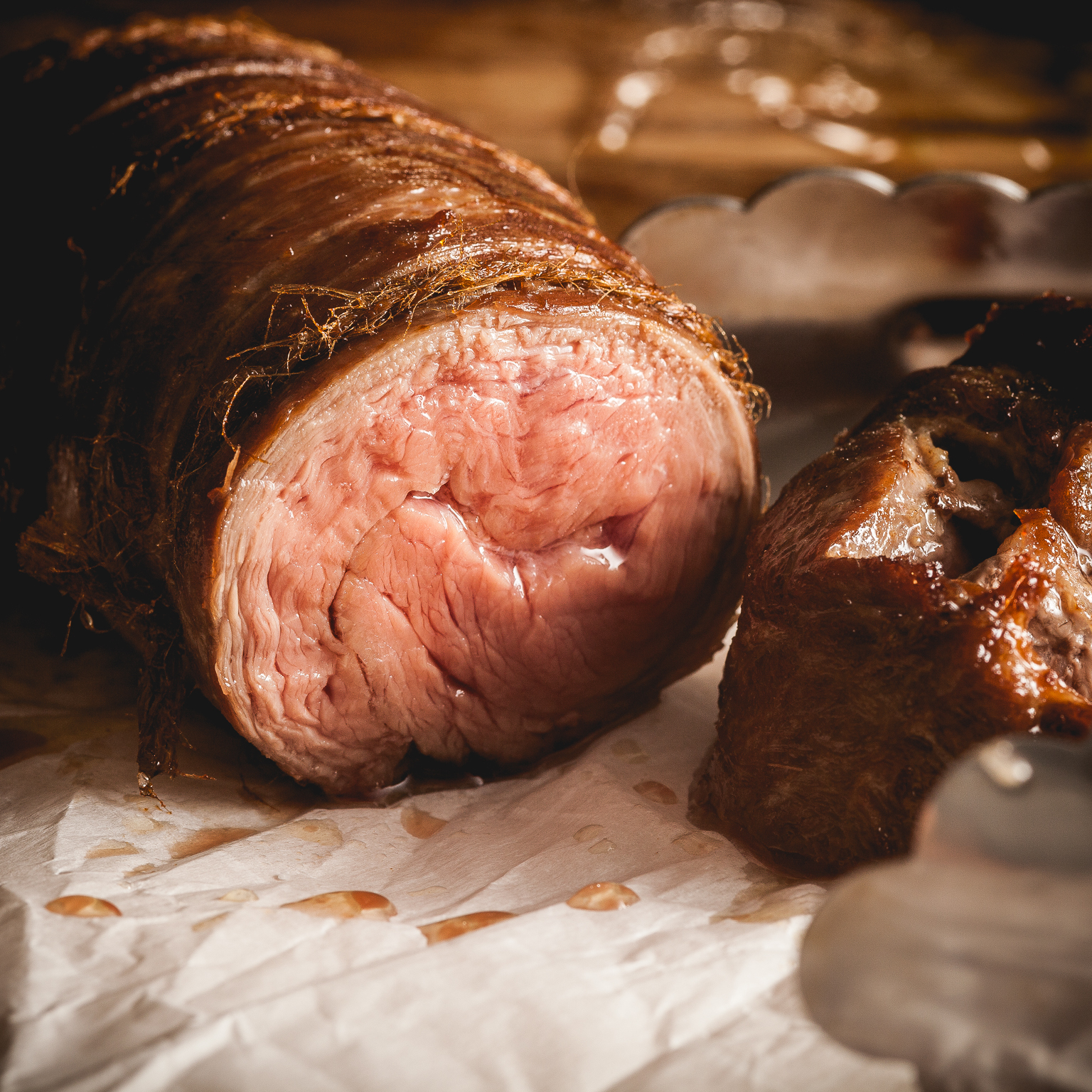 Bison flank steak roulade. Sous Vide. 56C 1h.